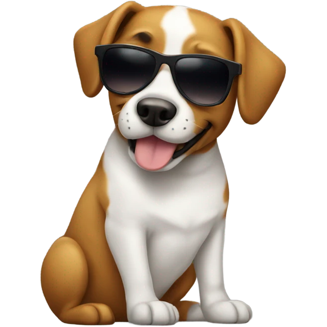 Dog with shades emoji
