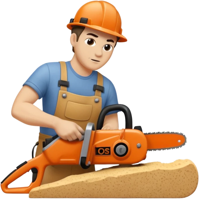 Sculptor with chainsaw emoji