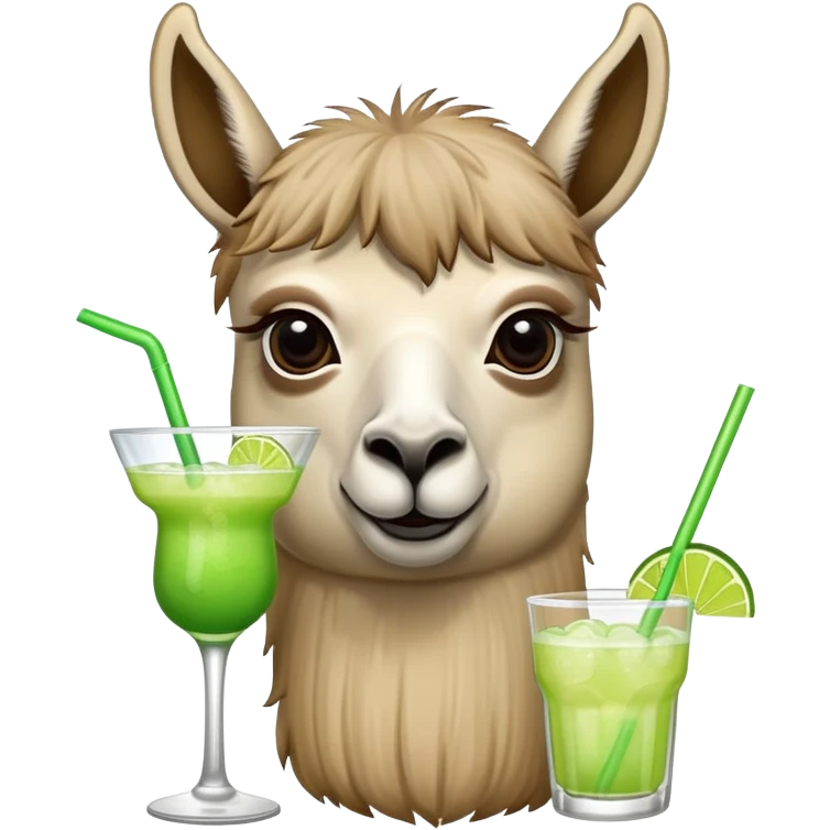 Llama with a margarita emoji
