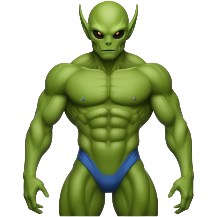 Alien buff as hulk emoji