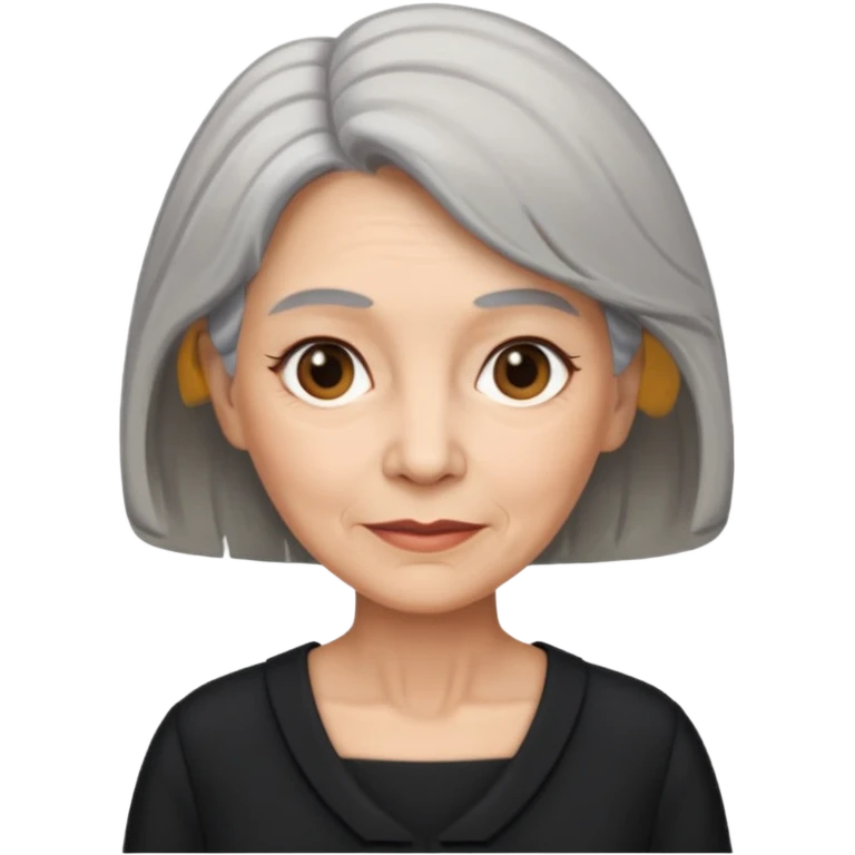 i need an image of a older woman named bonny who is a bind fund manager. where dark black professional dress with grey hair emoji