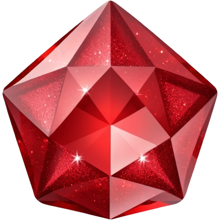 red glitter crystal emoji