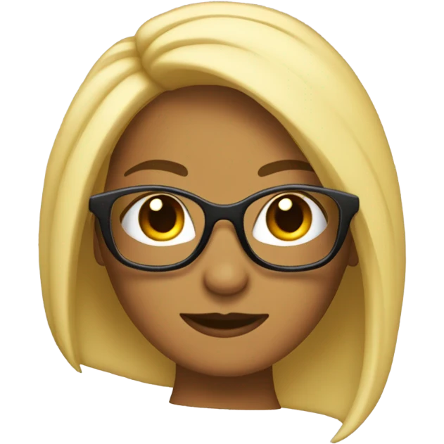 Chica pelinegra con lentes y brackets emoji