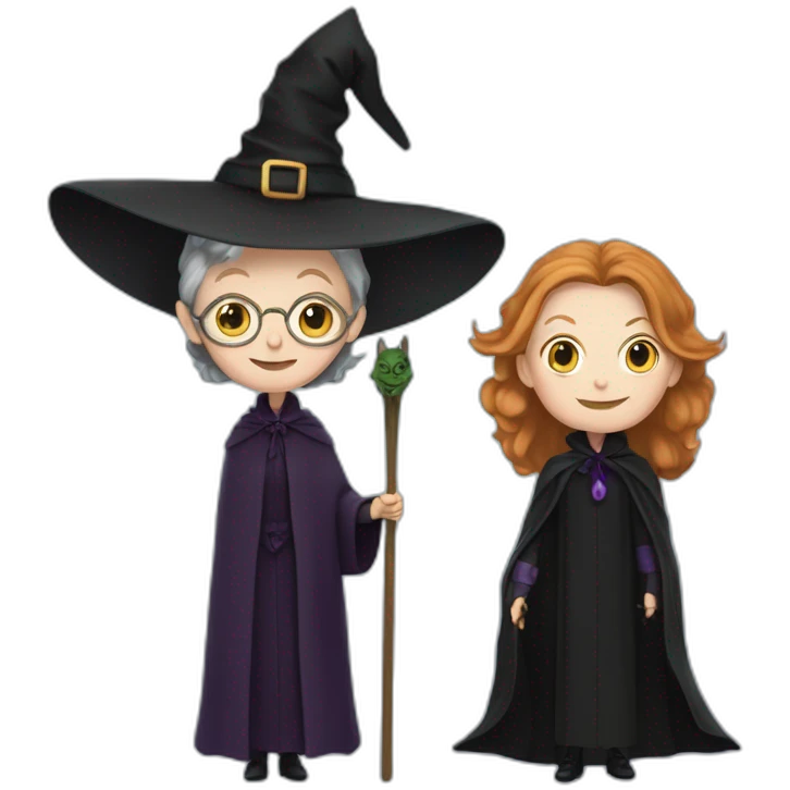 Minerva McGonagall with Witch bat emoji