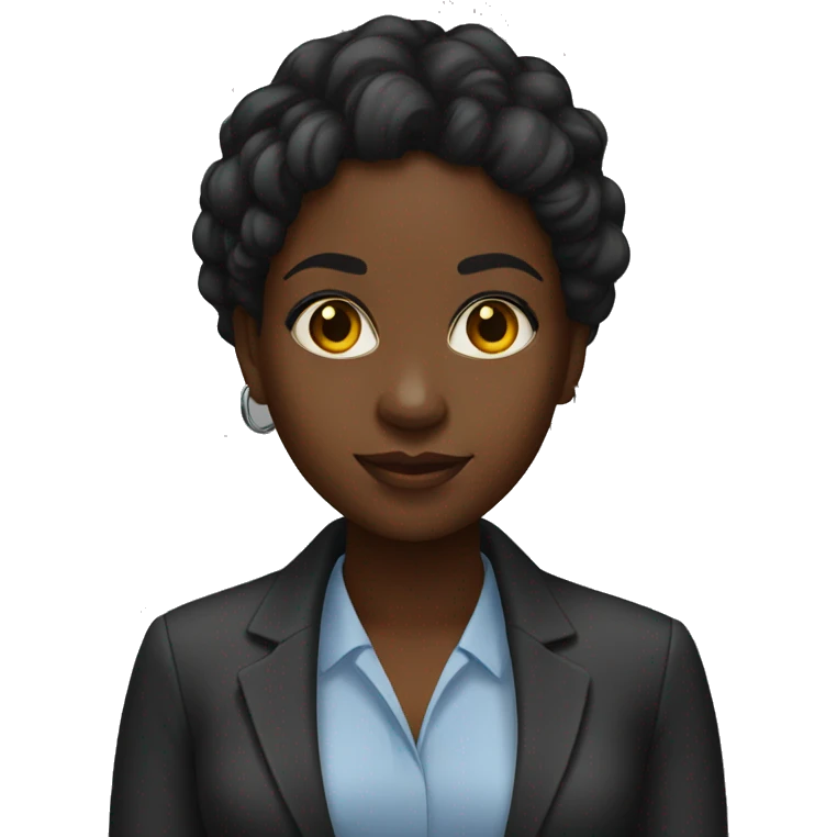 Black girl trader emoji