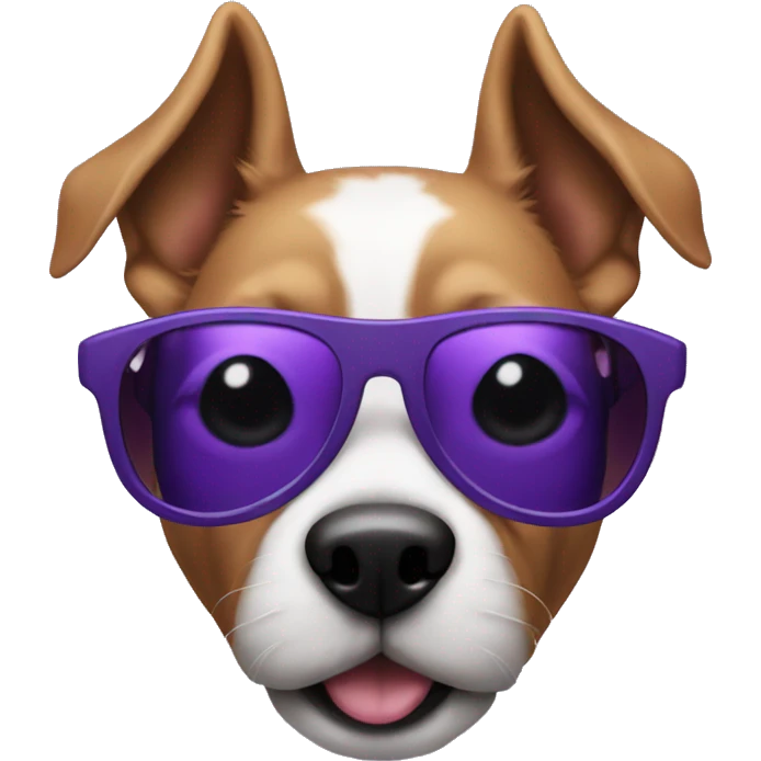 purple dog with sunglasses emoji