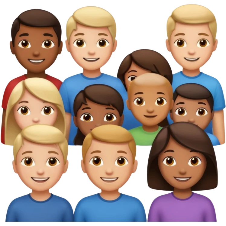 Kids turning around emoji