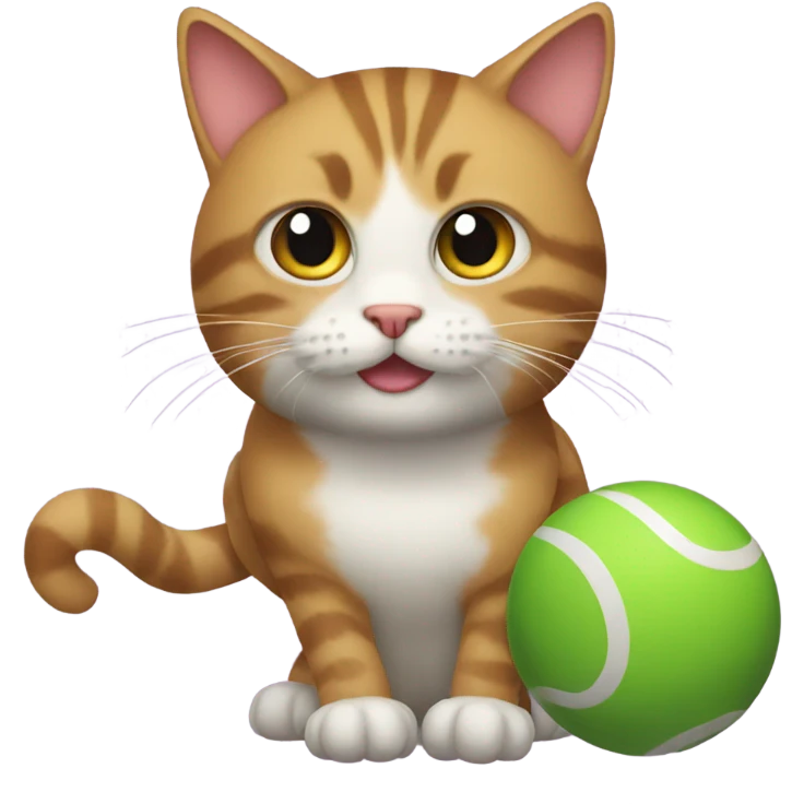 Cat with balls emoji