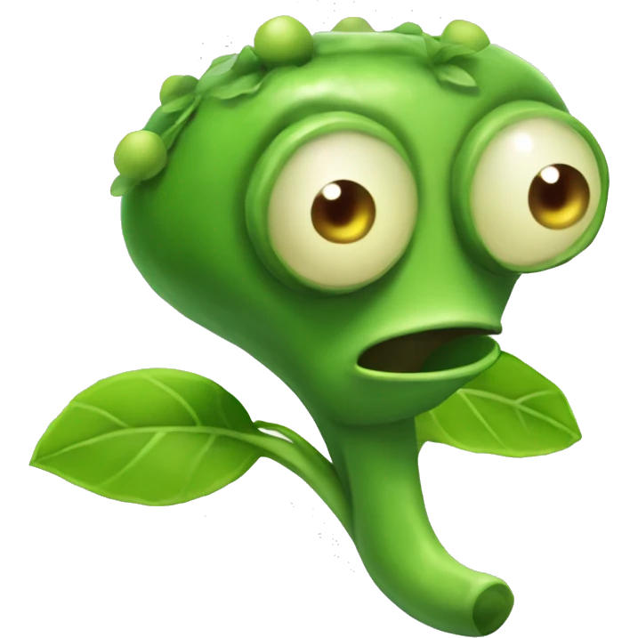Peashooter from plants vs zombies emoji