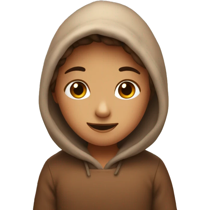 Cozy and pretty brown heart  emoji