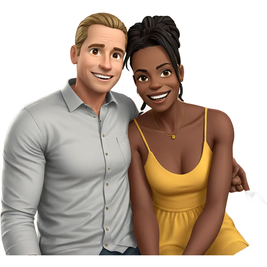 couple enjoying a car ride emoji