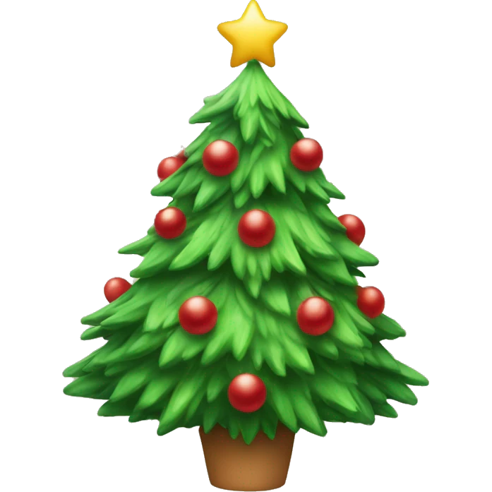 A Christmas tree wearing a hat ￼ emoji