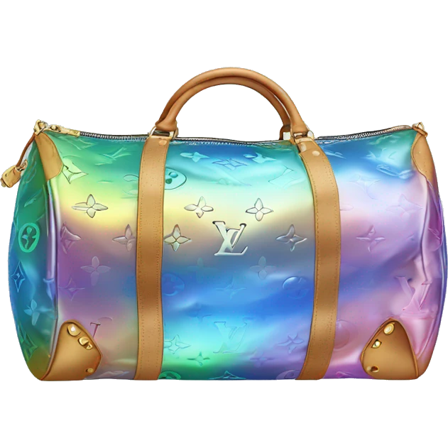 Iridescent Louis Vuitton duffle bag  emoji