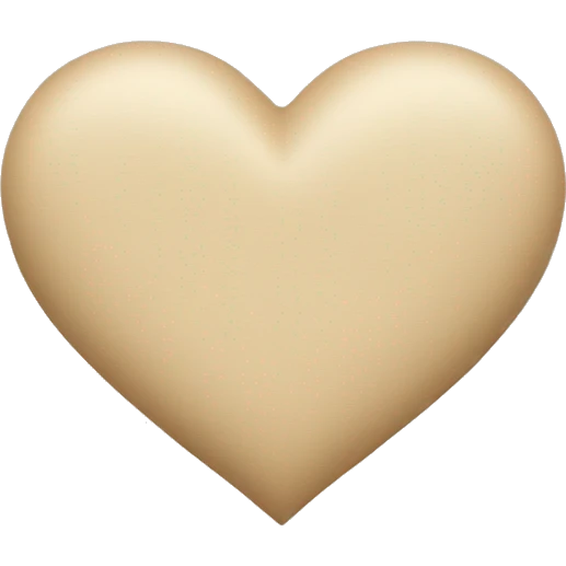 beige heart emoji