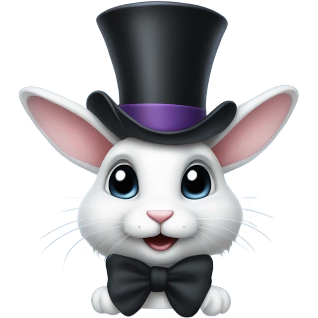 Magician rabbit coming out of a top hat emoji