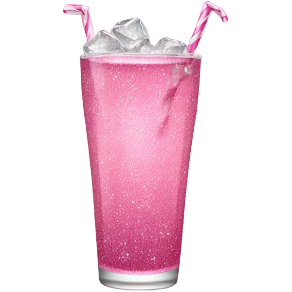 Pink soda with glitter emoji
