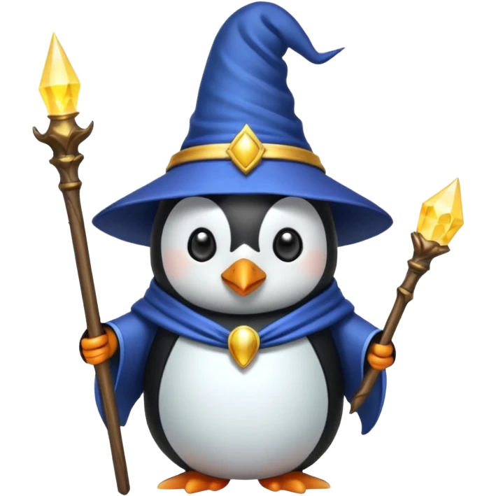 Penguin Wizard emoji