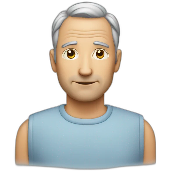 middle-aged man with thinning hai emoji
