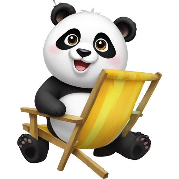 Panda summer enjoy emoji