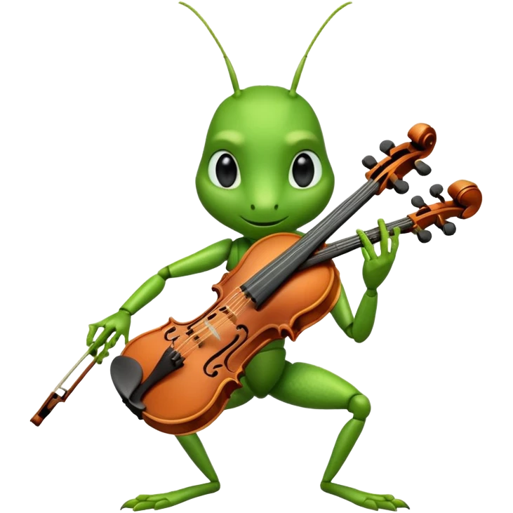 grasshopper playing violin emoji