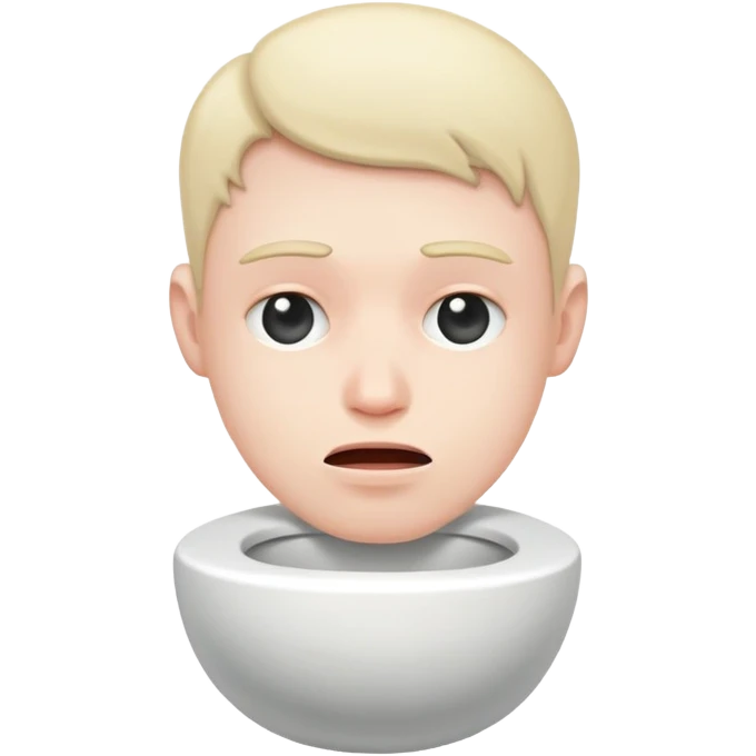 Head in a toilet emoji