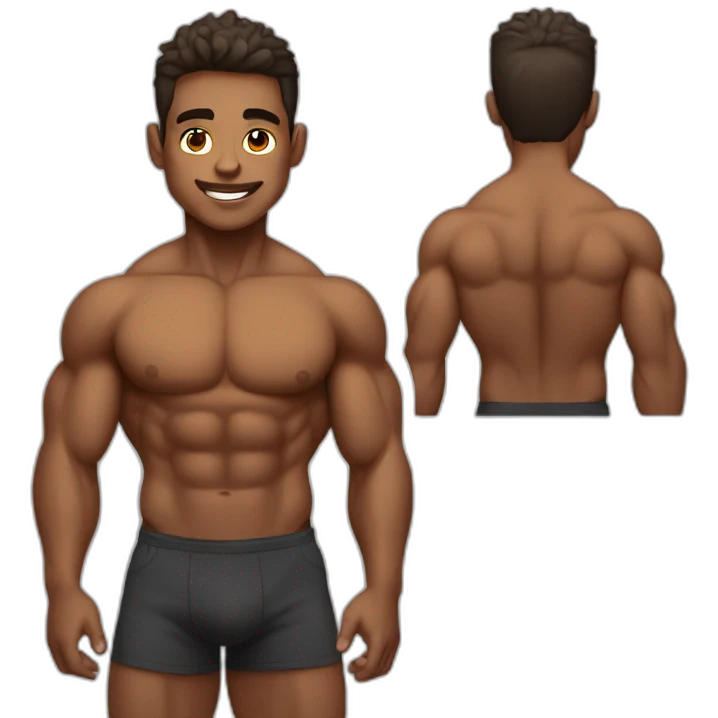 Bodybuilder young emoji