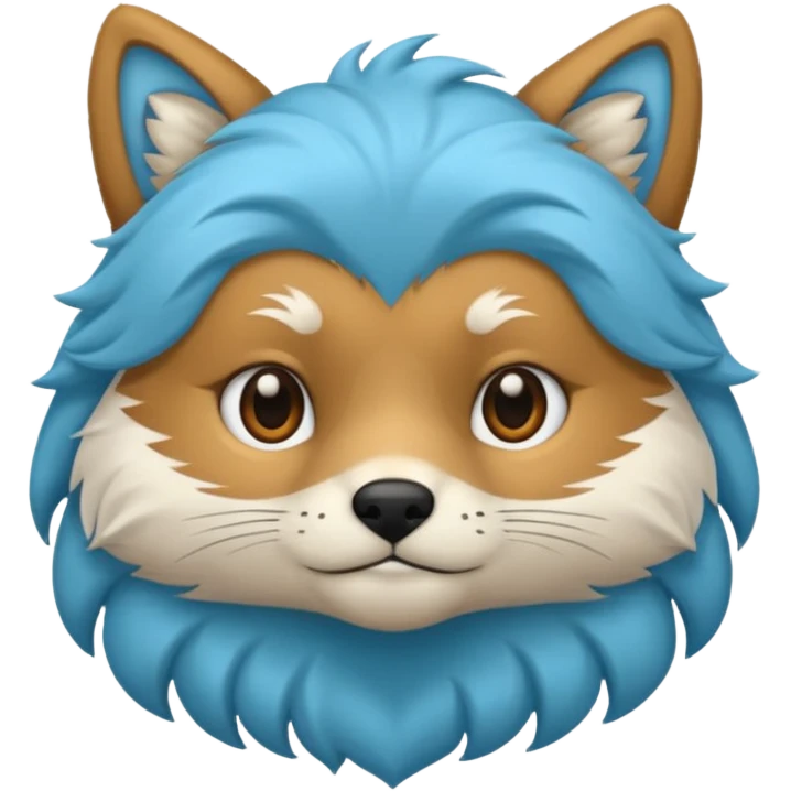Quiero un zorrito color celeste emoji