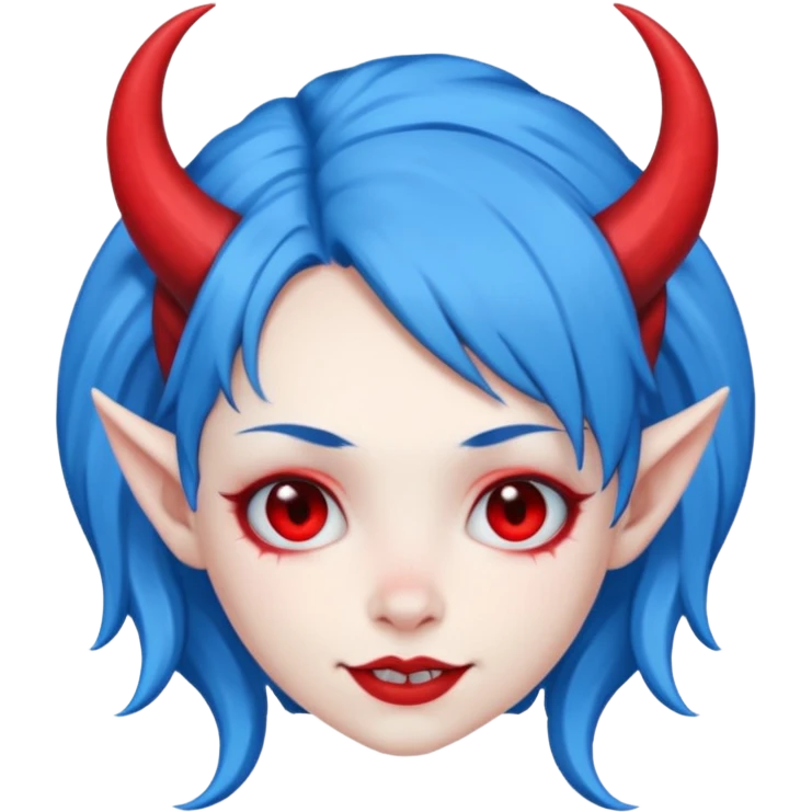 BLUE HAIRED DEVIL GIRL emoji