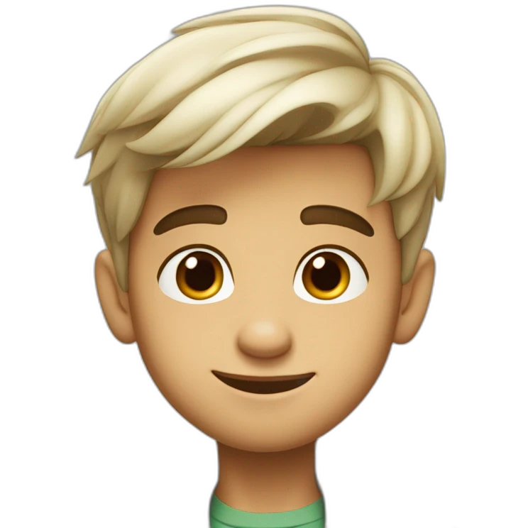 disney pixar poster with a algerian teenage boy with very short gradient hair, brown eyes and long lashes, big nose and he is wear a white jacket emoji
