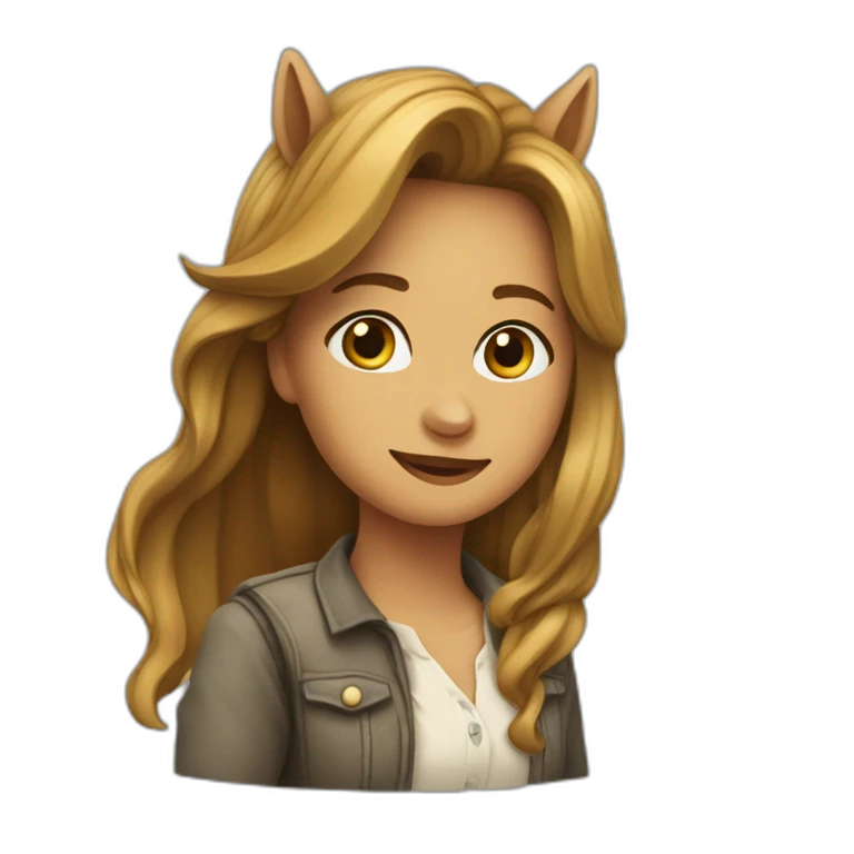 Une fille sur Un cheval  emoji