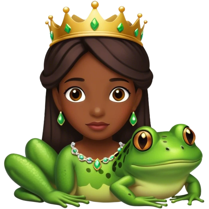 Princesa y el sapo emoji