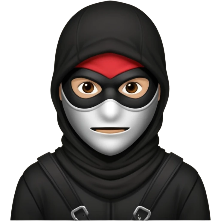 masked robber emoji, no guns emoji
