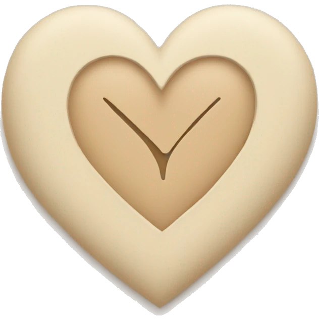 beige letter with beige heart emoji