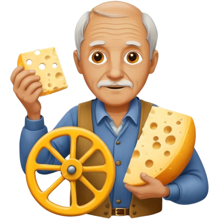 old man holding cheese emoji