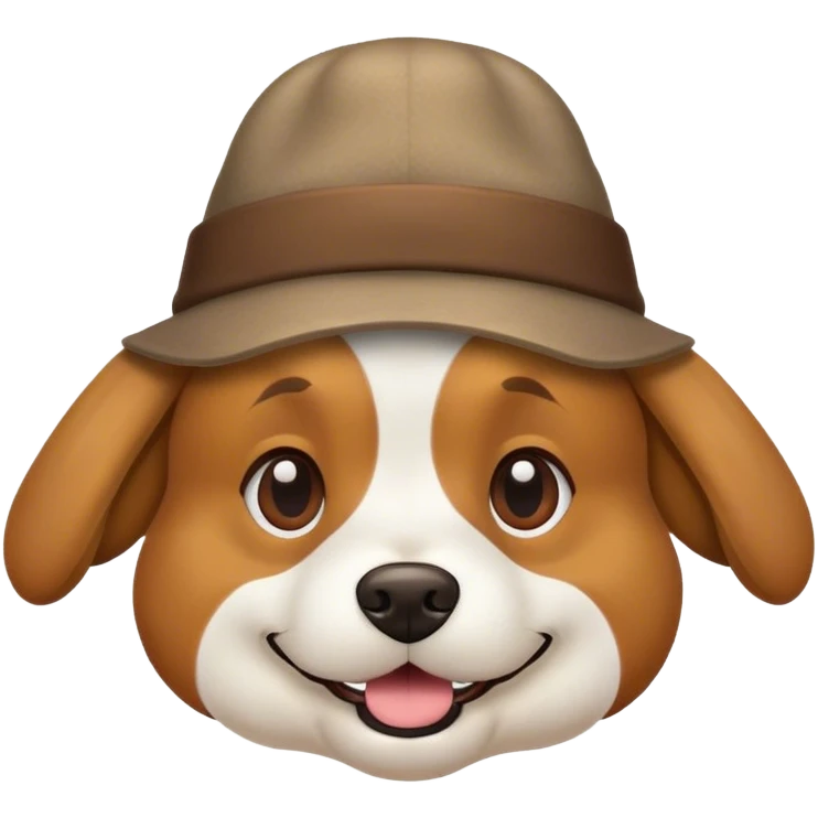 Dog wearing a hat emoji