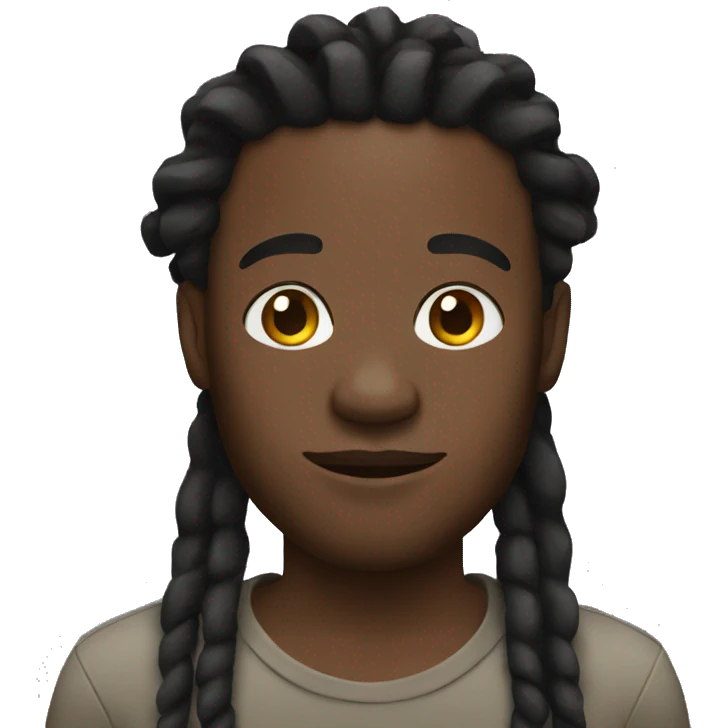 black man with dreads emoji