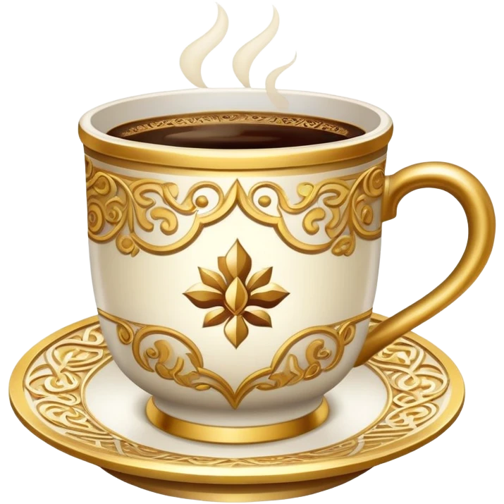 a cup of Saudi coffee, ornate cup emoji