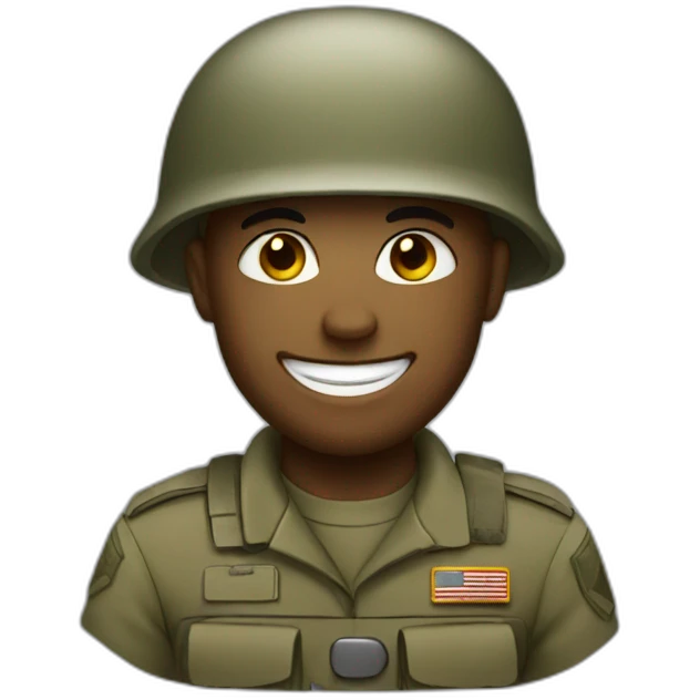happy soldier emoji