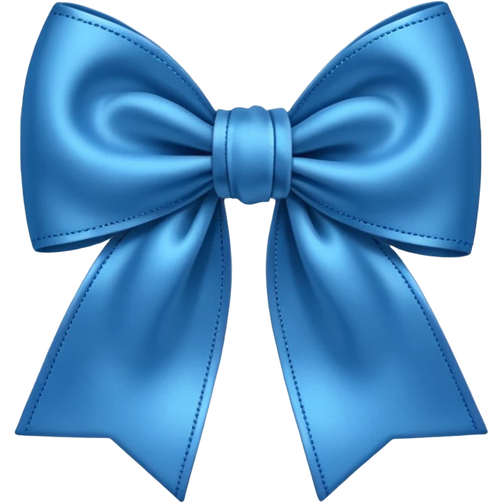 Blue bow, cozy emoji
