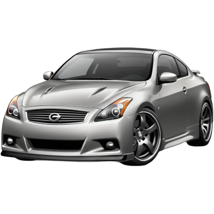 G37 coupe car lowered with dark mags are 10.5 darksliver car  emoji