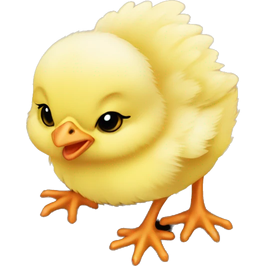 baby chick pecking ground emoji