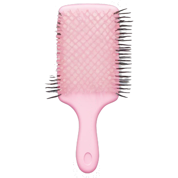 Pastel pink hairbrush emoji
