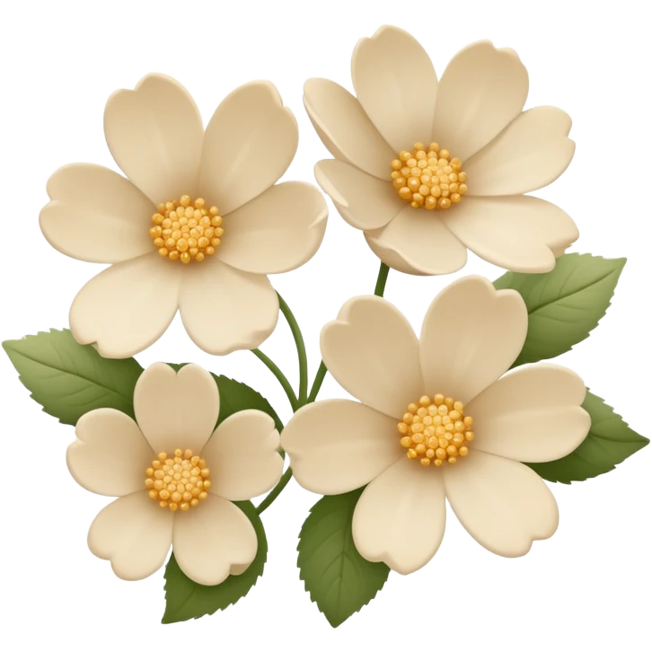 light beige flowers  emoji