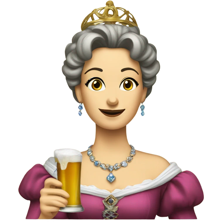 Empress sissi doing a beer bong emoji