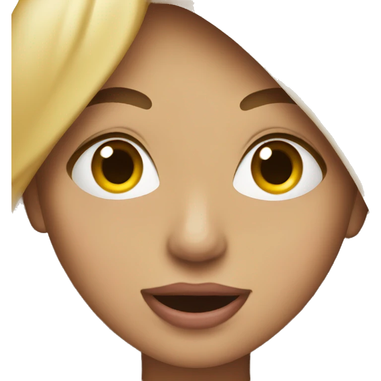 Woman blushing and sticking tongue out emoji