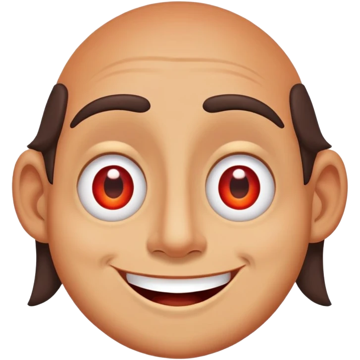 Happy face with half-lidded eyes, relaxed goofy smile, and slightly red eyes, looking high or stoned emoji