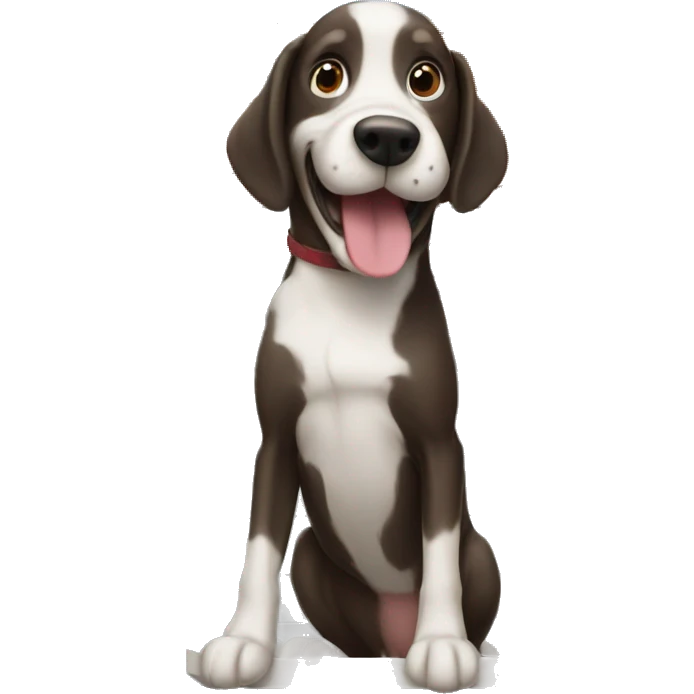 Dog smiling on top of a house emoji