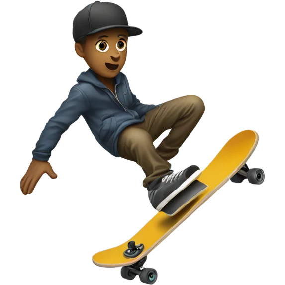 Kickflip skateboard emoji