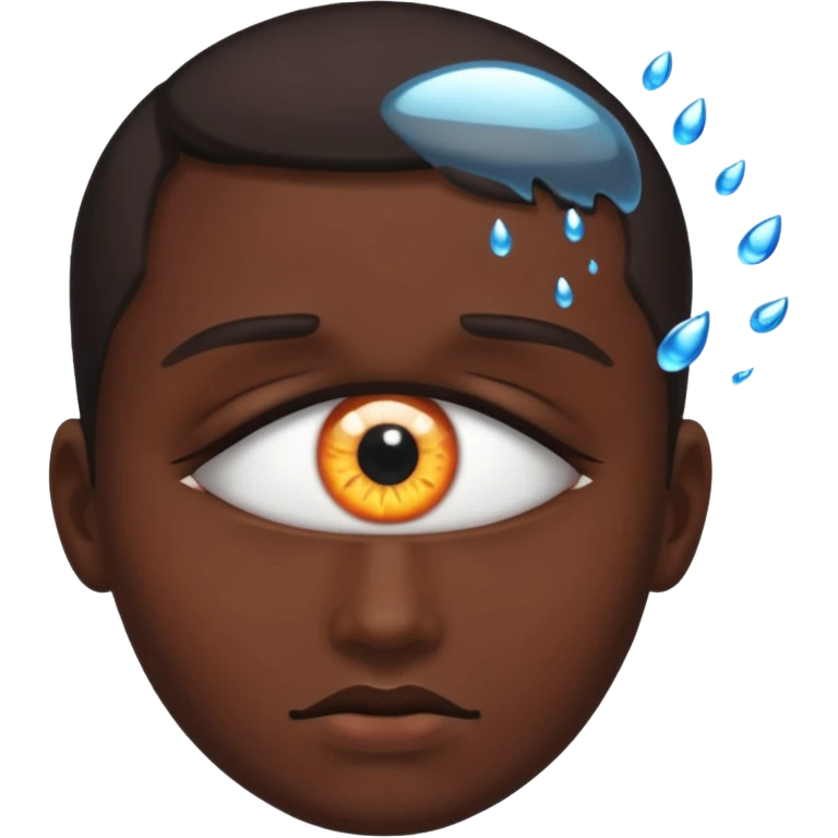 глаз, в зрачке которого отображается как падает человек  emoji