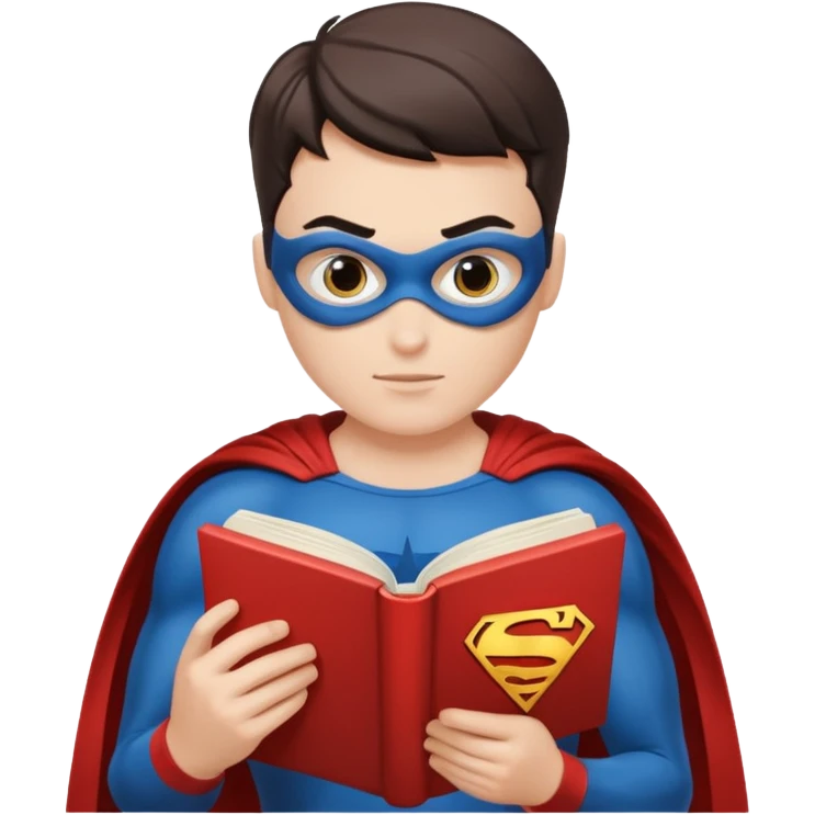 read book with Super heros emoji